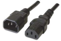 Cavo prolunga VDE C13 F a C14 M 5 m nero
