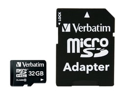 32GB Scheda MicroSDXC Verbatim con Adattatore - Classe 10