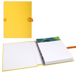 CARTELLA DORSO ESTENSIBILE GIALLO con alette in carta EXACOMPTA [223235E]