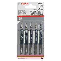Lama per seghetto alternativo T 111 C - Basic for Wood Bosch Accessories 2608630033 5 pz. [2608630033]