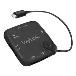 Hub Multifunzione Logilink On-The-Go Micro-USB e Lettore di Schede