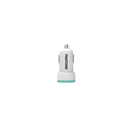 Alimentatore da auto Pantone 2.1A ciano [PT-DC1USBL]