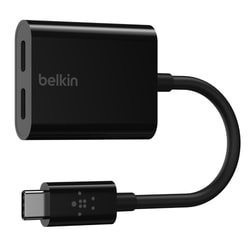 Adattatore usb-c Belkin RockStar USB-C Audio- und Ladeadapter, nero F7U081btBLK [F7U081BTBLK]