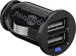 Alimentatore da auto Goobay 44177 2 porte USB max.12W/2.4A Nero