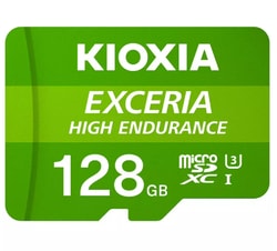 128GB Scheda SDXC Kioxia Exceria High Endurance Classe 10 UHS-I Verde/Bianco [LMHE1G0128GG2]