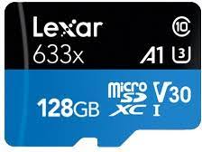 128GB Scheda MicroSD Lexar High-Performance 633x
