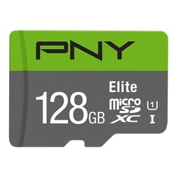 128GB Scheda MicroSDXC Pny Elite Verde/Grigio [P-SDU128V11100EL-GE]