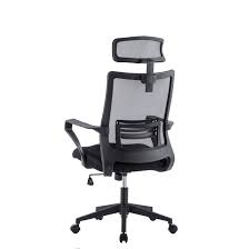 Sedia per Ufficio Techly con Schienale Alto e Poggiatesta in rete Nero [362282]