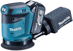 Levigatrice orbitale Makita DBO180RFE a batteria wireless 18V 125mm 3.0Ah Nero/Blu [B00N34292C]