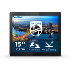 Monitor touch Led 15" Philips B Line 152B1TFL XGA 1024x768p 4ms classe D Nero [152B1TFL/00]