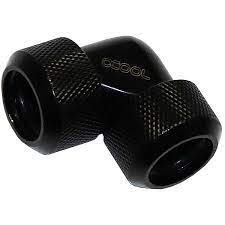 Raccordo a compressione Alphacool Tubo rigido da 90gradi 16mm OD a 16mm OD Nero [17446]