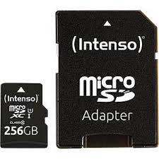 256GB Scheda microSDXC Intenso Cl10 con adattore [3424492]