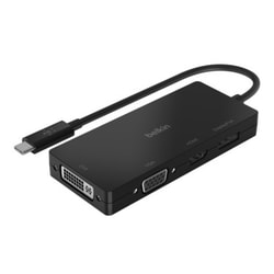 Adattatore video Belkin USB-C a 4 porte (HDMI/VGA/DisplayPort/DVI)/Nero [AVC003BTBK]