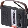 Radio Portatile Xjump Multibanda ad alimentazione solare USB/MicroSD/Nero RA7F25