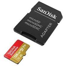 128GB Scheda microSD Sandisk extreme classe10 con adattatore