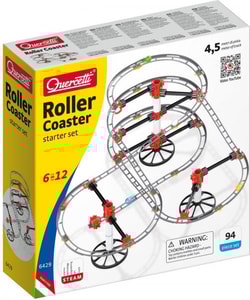 Set da costruzione Quercetti 6429 Roller Coaster Pista per biglie Multicolore 94pz [6429]