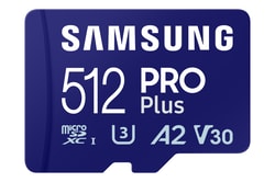 512GB Scheda microSDX Samsung Pro Plus con adattatore Usb Blu [MB-MD512SB/WW]