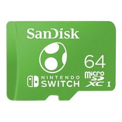 64GB scheda MicroSDXC SanDisk per Nintendo Switch 100MB/s Verde [SDSQXAO-064G-GN6ZN]