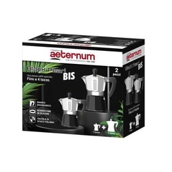 Caffettiera Aeternum Bialetti black pearl bis 3 tazze Nero/Argento [0005097]