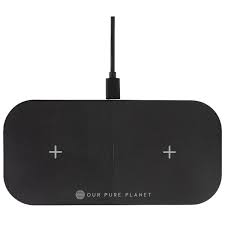 Caricabatteria wireless Our Pure Planet a doppia induzione Rgb/15W/Nero [OPP131]