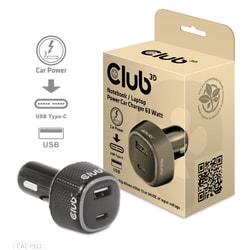 Alimentatore da auto Club 3d USB 1xUSB CA Nero [CAC-1922]