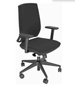 Sedia Semidirezionale Unisit Larissa Ignifugo CL1 Nero [LA1E/BR2D/IN]