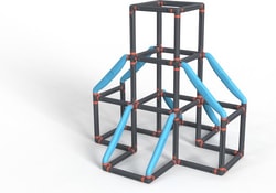Giocattolo Big Kraxxl La Torre Struttura da arrampicata Blu/Nero [800055700]