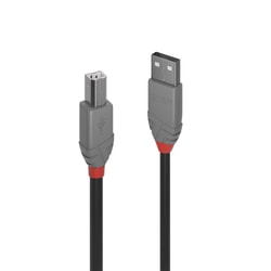 Cavo Lindy Anthra Line Usb-A a Usb-B 2.0 M/M 2m Nero [36673]