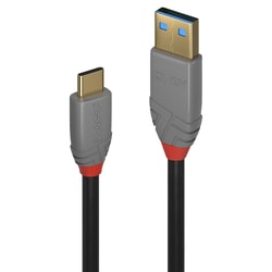 Cavo Usb Lindy Anthra Line 36912 Usb 3.2 da Tipo-A masc a Tipo-C masc 10Gbps 5A PD 1.5m Nero [36912]