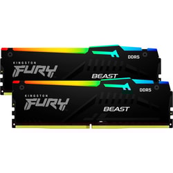 Ram DIMM DDR5 2x16GB Kingston 6400Mhz CL32 1.4V Nero [KF564C32BBAK2-32]