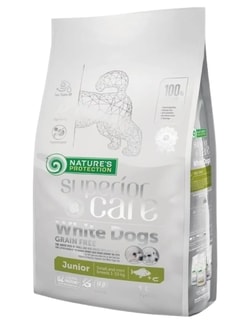 Cibo per cani Nature's Protection Superior Care White Dogs Grain Free Junior Small - dry food for puppies - 1.5 kg