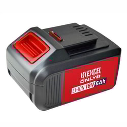 Batteria litio Excel 6Ah 18V Nero/Rosso [PLBP-018A-2P 06]