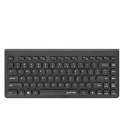 Tastiera Manhattan Wireless Slim 82 Tasti Nero