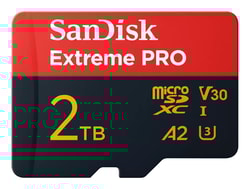 2TB Scheda di memoria SanDisk Extreme Pro microSDXC UHS-I V30 A2 Class U3 Rosso/Nero [SDSQXCD-2T00-GN6MA]