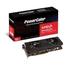 Scheda video Amd PowerColor Radeon RX 7700XT 12GB GDDR6 192bit Nero [RX7700XT 12G-P]