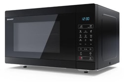 Forno microonde digitale Sharp con grill/congelamento rapido/timer 28l 900W/1100W Nero [YC-MG81EB]