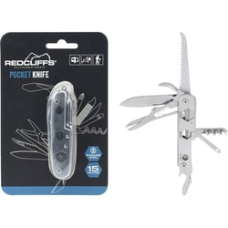 Set di 9 coltelli da campeggio, in acciaio inox, con cinturino elastico