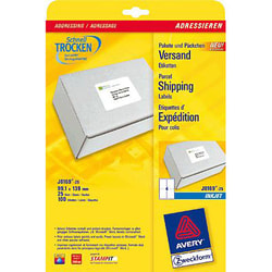 Etichette Avery inkjet bianche J8169-25fogli (4 etichette/foglio 99.1x139) quick dry [J8169-25]