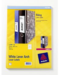 Etichette Avery laser bianche coprenti L7171-25 fogli (4 etichette/foglio 200x60MM) per raccoglitori [L7171-25]