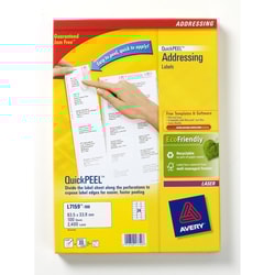 Etichette Avery laser bianche L7159-100 fogli (24 etichette/foglio 63,5x33,9) Quickpeel [L7159-100]