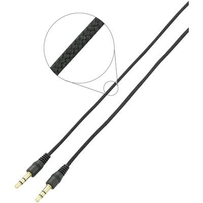 Cavo Audio Premium Jack 3,5mm Con Spina A 90&deg; - 1,5m, Contatti Dorati, Per Hi-Fi E Dispositivi Mobili