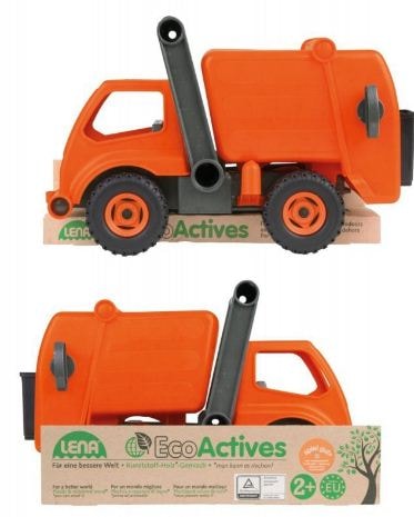 Camion Della Spazzatura E Operaio Sanitario Uomo Della Spazzatura In Uniforme Con Bidone Della Spazzatura E Simbolo Del Riciclaggio 625536 3610