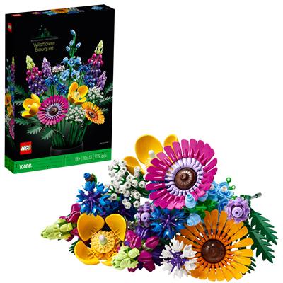 Set Costruzioni Fiori E Piante – 2 Mini Kit Per Bouquet Di Peonie E Vaso Blu, Mattoncini Per Decorazione Casa, Regalo Creativo Per Adulti E Bambini